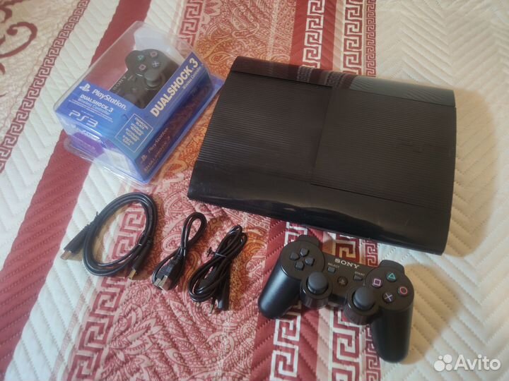Sony PS3 super slim 78 игр прошитая 500 gb