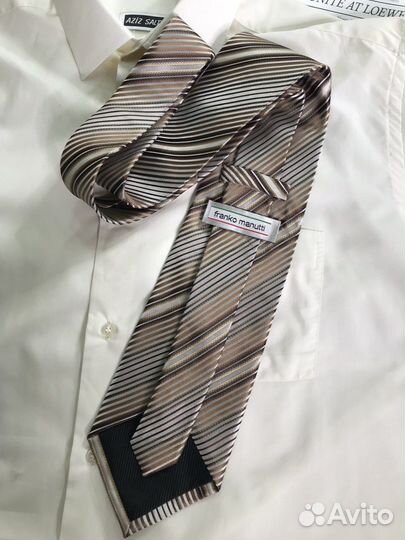 Галстук Италия перламутровый кофе с молоком