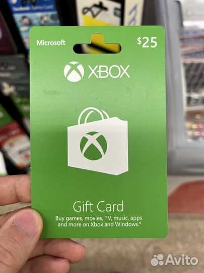 Карты пополнения Xbox gift card