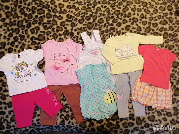 Летняя одежда пакетом на девочку, рост 74 см