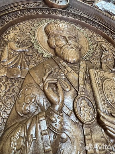 Икона Николай Чудотворец из дерева