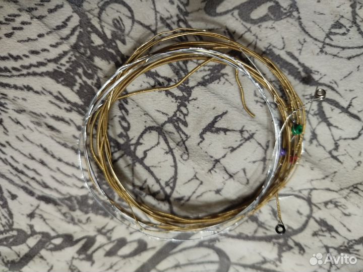 Струны для акустической гитары б/у