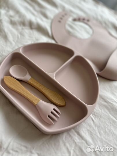 Набор детской силиконовой посуды (новый)
