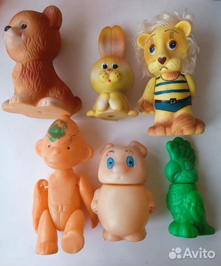 Детские игрушки СССР дутыш резиновые животные