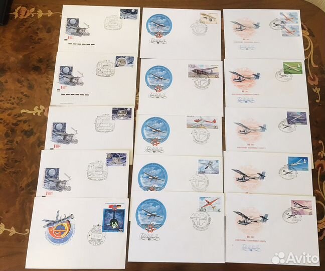Почтовые конверты открытки Первого дня СССР