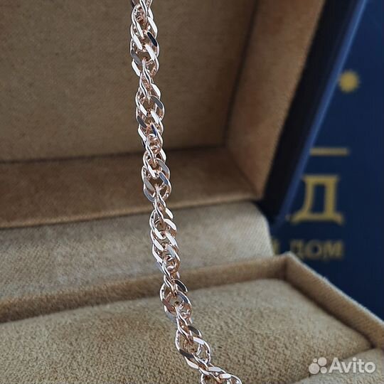 Браслет Сингапур с алмазной гранью