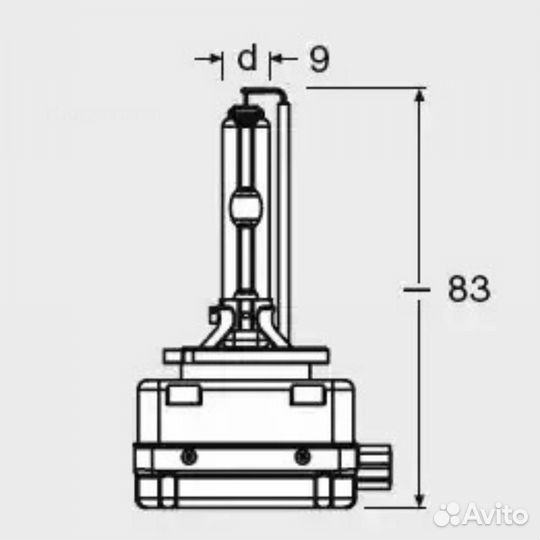 Osram 66340 Лампа D3S 42V 35W PK32d-5 xenarc origi
