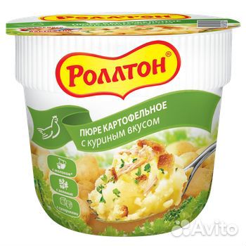 Роллтон Rollton Пюре Картофельное с Куриным вкусом