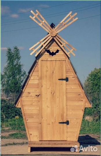 Дачный туалет с декором и установкой фнг 990