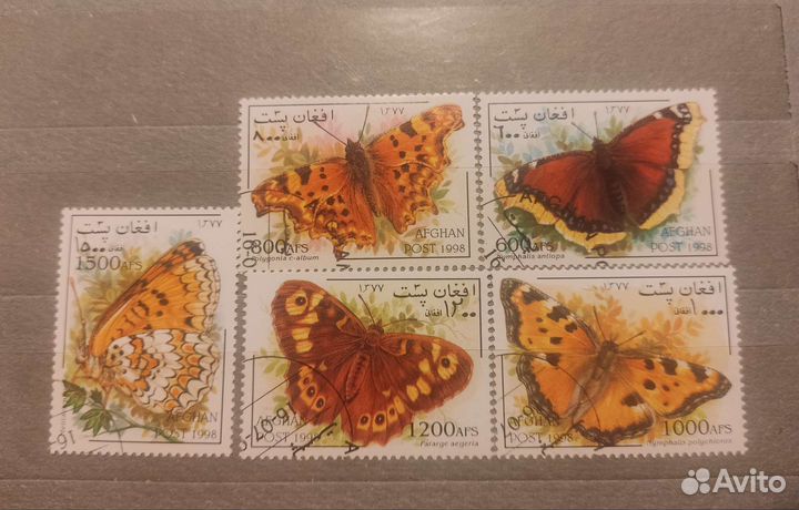 Марки с изображениями насекомых