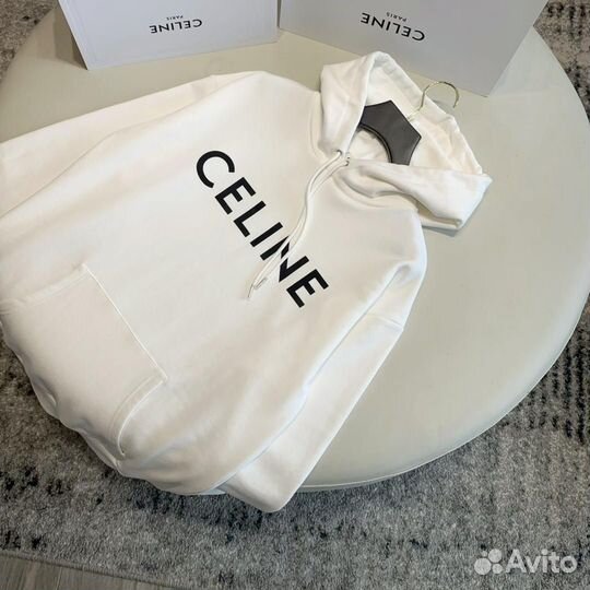 Белое женское худи Celine