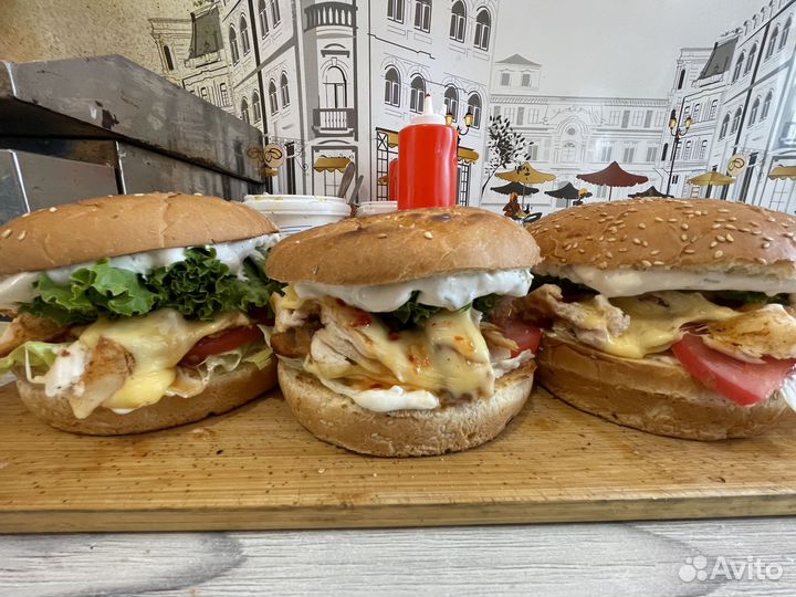 Доставка готовых обедов,шаурма,сэндвич,бургер