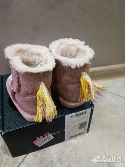 Угги emu Australia для девочки 21 р. Единороги