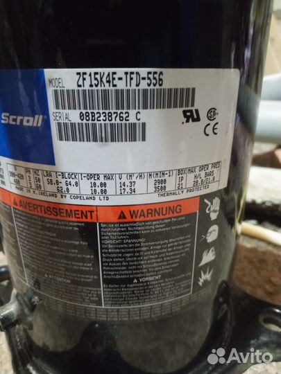 Спиральный компрессор copeland scroll zf15k4e
