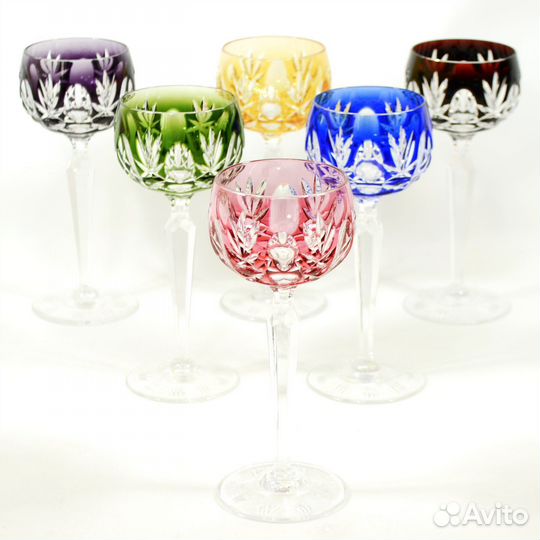 Бокалы вино цветной хрусталь Peill Германия