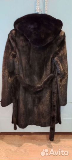 Шуба норковая с капюшоном размер 42 44