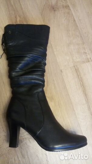 Сапоги зимние кожаные новые