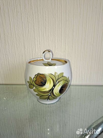 Сахарница фарфор полтавский фарфоровый зав