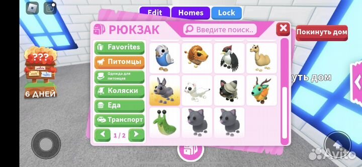 Инвентарь адопт ми