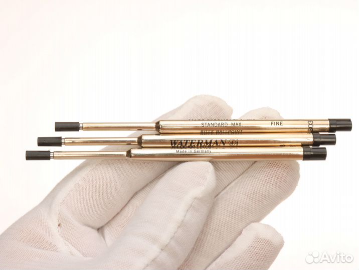 3шт) Waterman Шариковый Стержень Ручки Чёрный (Лот