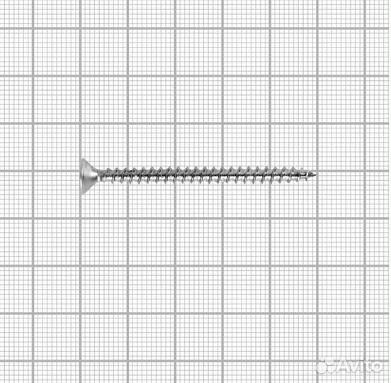 Саморезы для дерева нержавеющая сталь 4x50, 6 шт