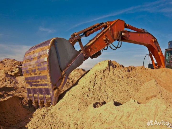 Песок \ Земля карьерный крупный от 3кубов