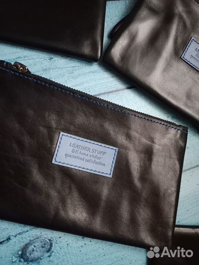 Косметичка из натуральной итальянской кожи