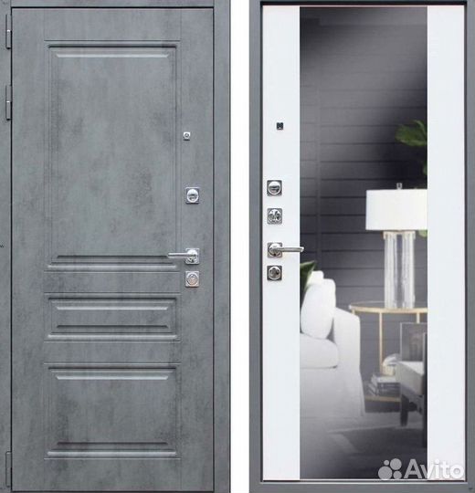Дверь входная серая шумо-изоляционная