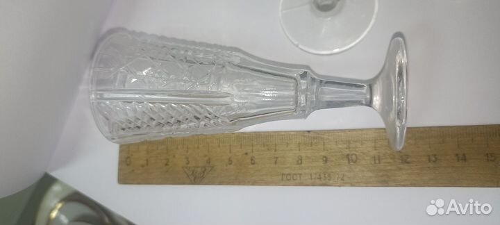 Хрустальные рюмки СССР богемия