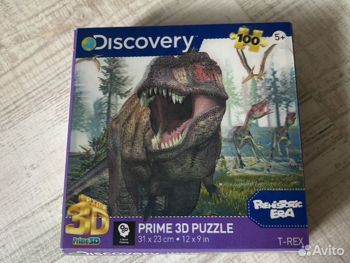 Пазл 3d динозавр тираннозавр