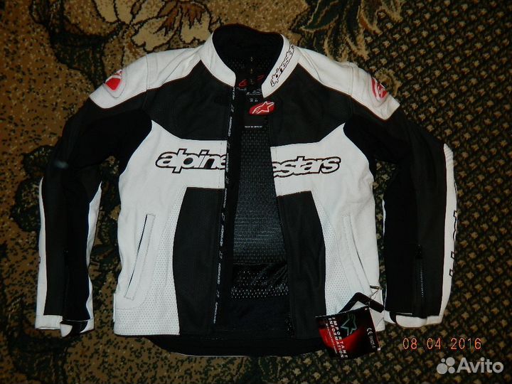 Куртка кожаная с защитой alpinestars
