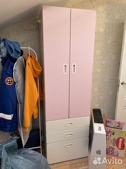 Шкаф и комод икеа фритидс стува розовый