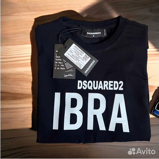 Футболка мужская dsquared ibra черная новая