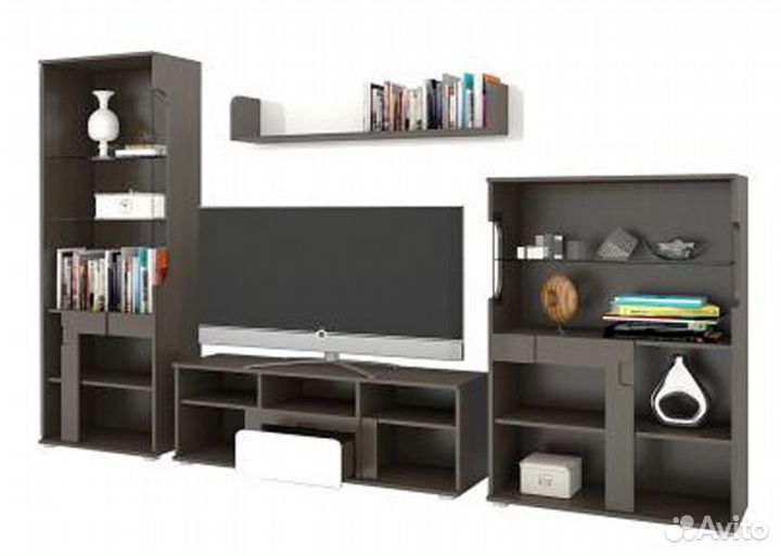 Гостиная Марсель мдф венге/белый глянец