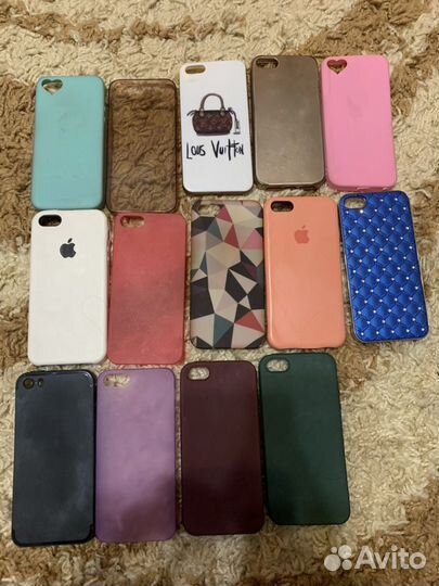 Чехлы на iPhone SE/5s (б/у) (пакетом)