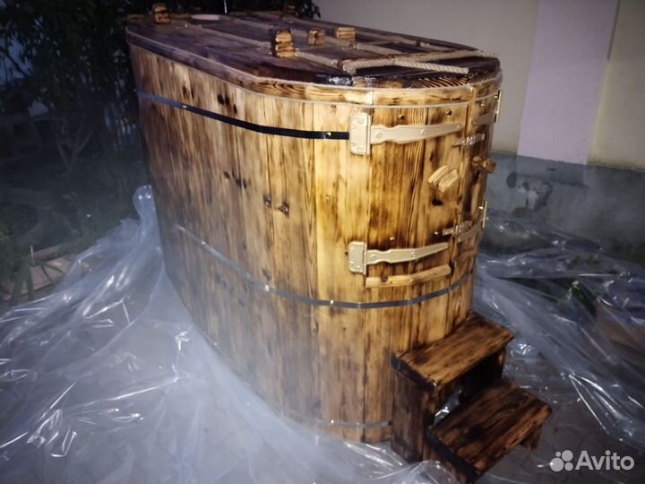 Деревянная баня бочка