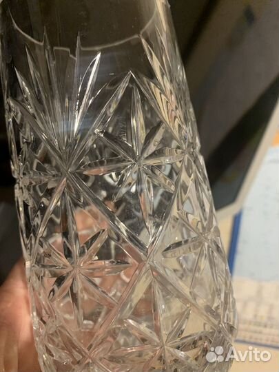 Ваза хрустальная. Сахарница ГДР