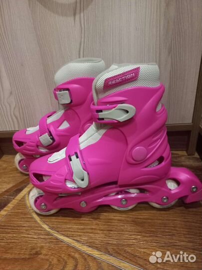 Роликовые коньки детские раздвижные, размер 32-35