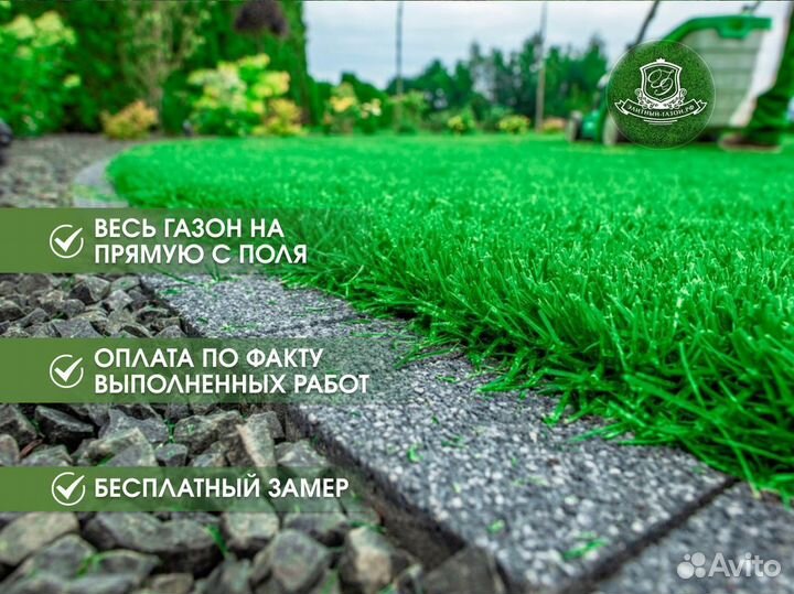 Газон рулонный с укладкой