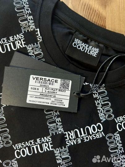 Мужская футболка Versace черная Турция