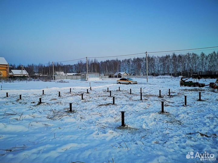 Винтовые сваи с установкой