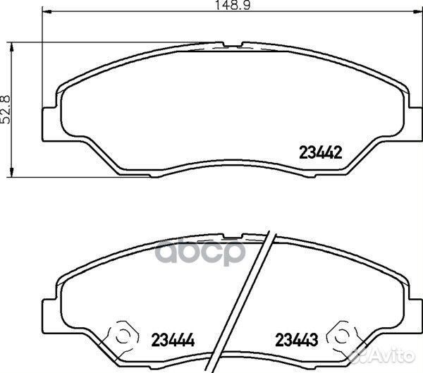 Колодки тормозные дисковые, передние, hyundai/K