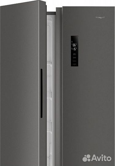 Холодильник weissgauff wsbs 500 Inverter NoFrost Dark Grey