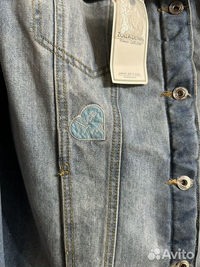 Джинсовая куртка утепленная 48