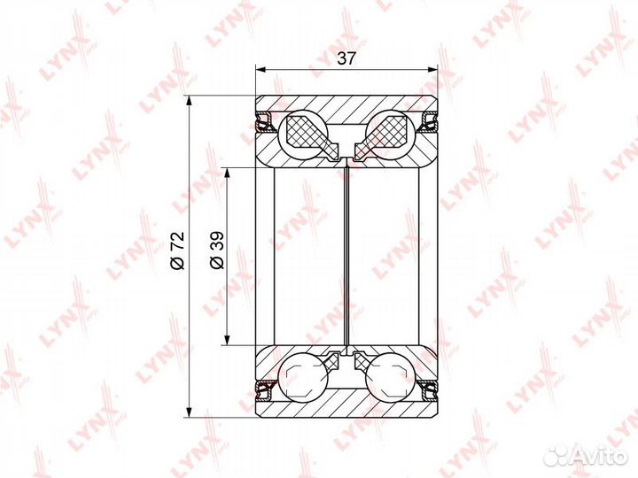 Комплект подшипника ступицы колеса перед WB