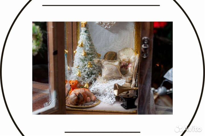 Фонарь декоративный (золото)