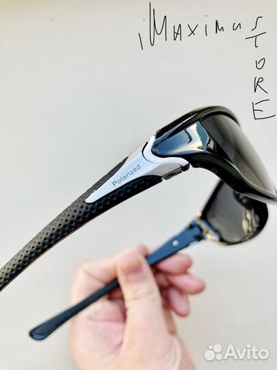 Спортивные поляризационные очки чёрные