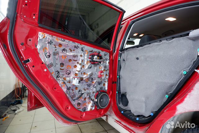 Kia Rio Шумоизоляция дверей от Шумoff