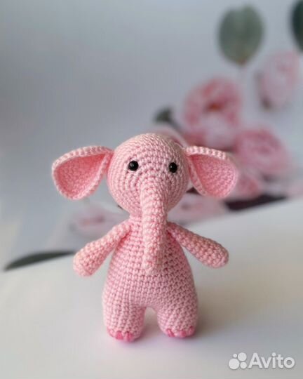 Ёжик/слоник/бегемотик/ослик. Вязаная игрушка