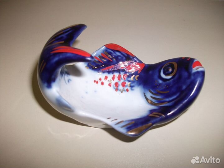 Статуэтка Икорница Рыба лфз Фарфор